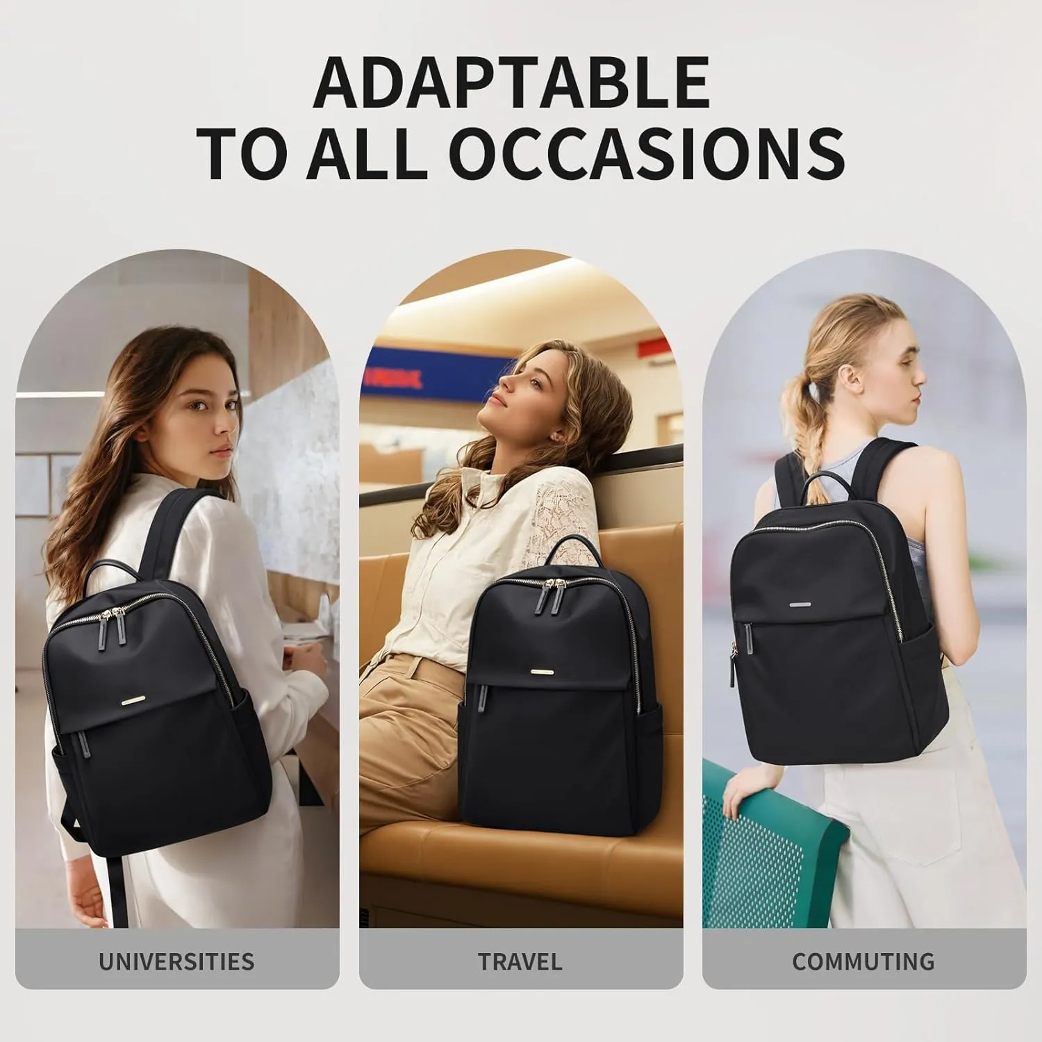 GOLF SUPAGS Women Laptop Backpack with Separate Laptop Compartment Fits 14 Inch Notebook Casual Daypack for Work Travel College Backpack Book Bags