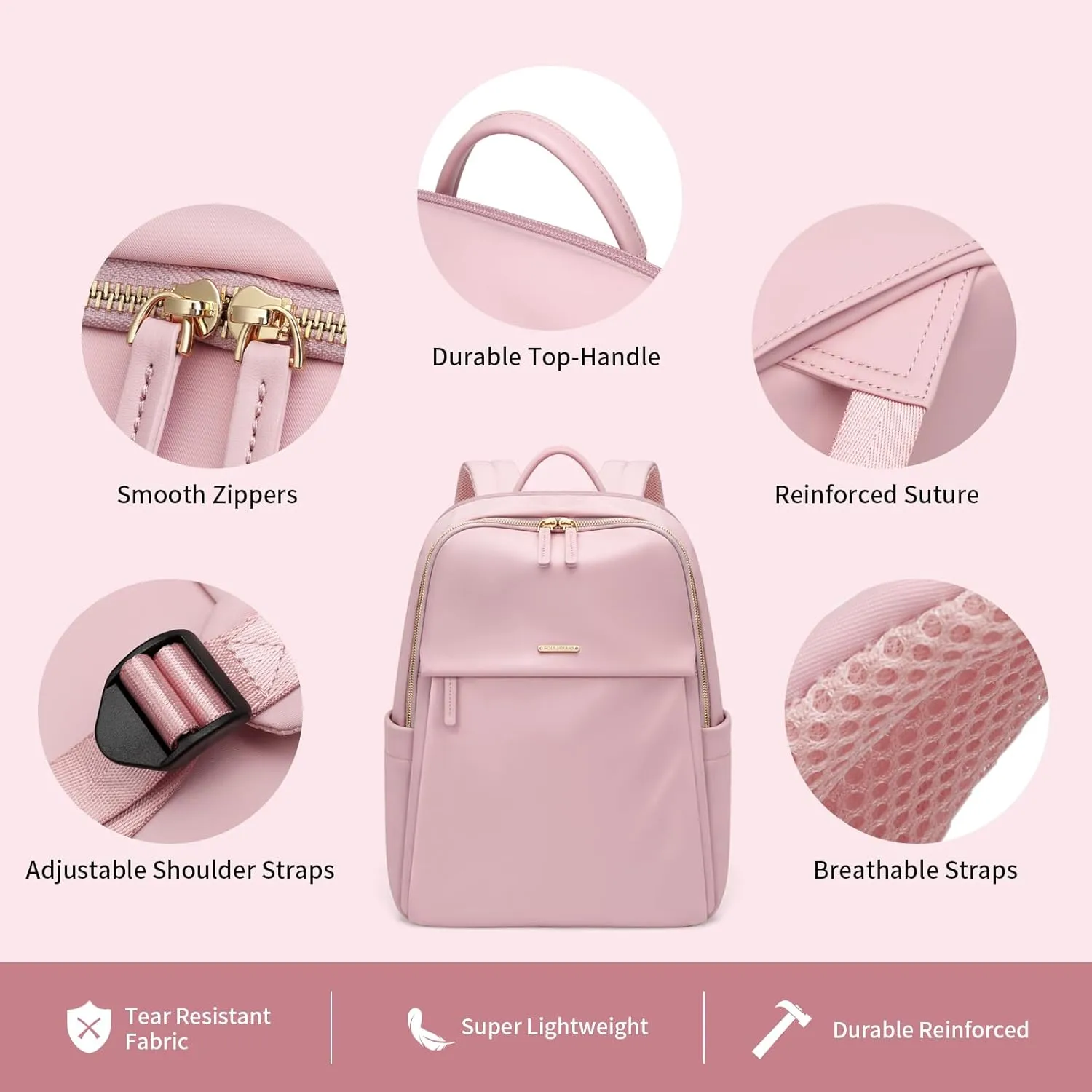 GOLF SUPAGS Women Laptop Backpack with Separate Laptop Compartment Fits 14 Inch Notebook Casual Daypack for Work Travel College Backpack Book Bags