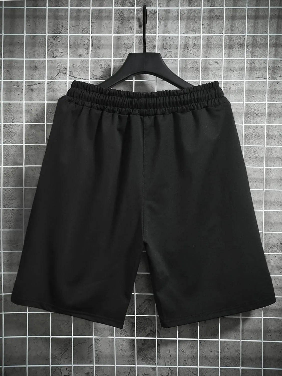 GORGLITTER Men's Reflective Cartoon Graphic Drawstring Waist Track Shorts Workout Short Pants