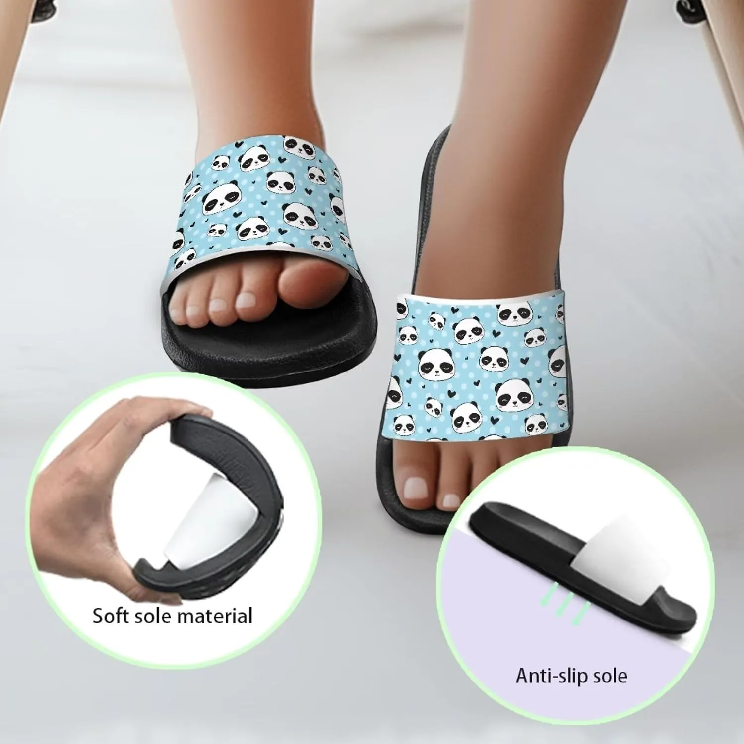 GOSTONG Boys Girls Summer Sandals Non-Slip Water Kids Shower Shoes for Beach Pool & Outdoor Quick-Dry Lightweight House Slippers Thick Sole