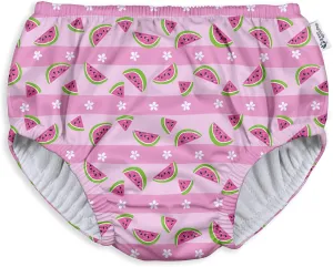 green sprouts baby girls Pull-up Reusable and Toddler Swim Diaper, Light Pink Watermelon Stripe, 18-24 Month US