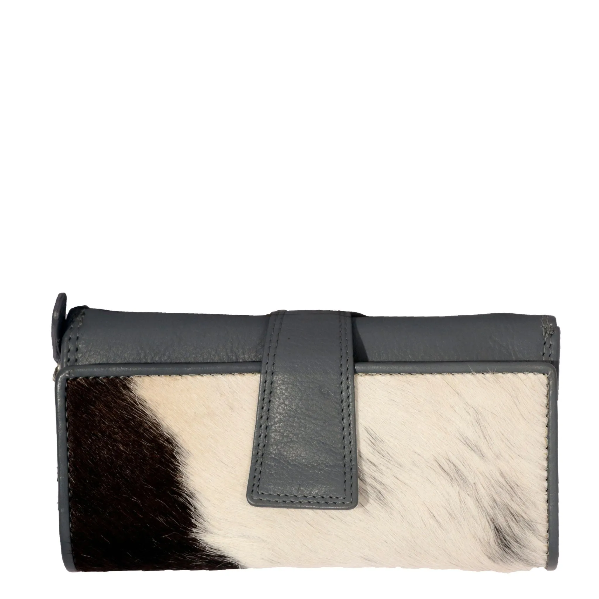 Grey Cenzoni Long Ladies Hairon Purse - ZHLW036CA