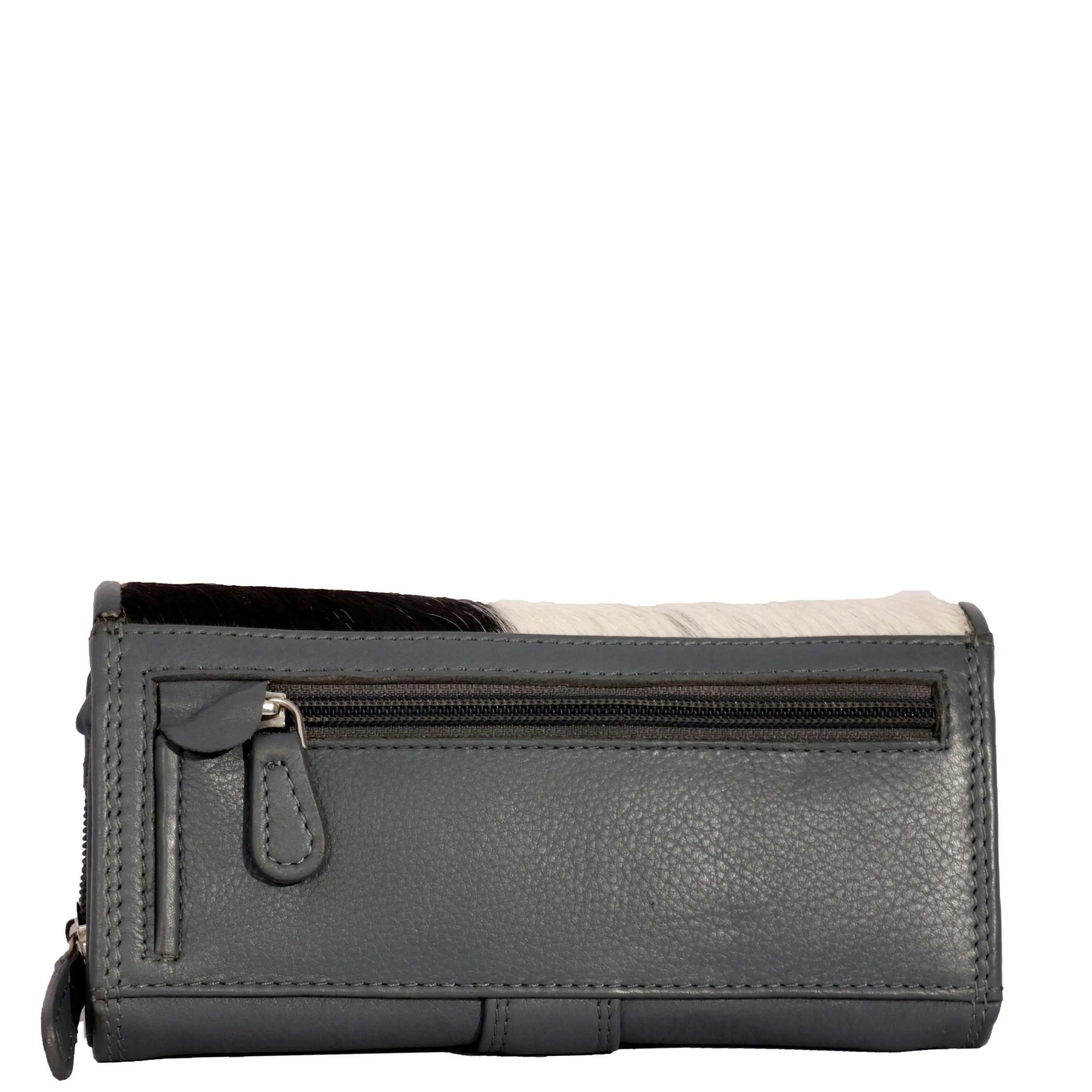 Grey Cenzoni Long Ladies Hairon Purse - ZHLW036CA