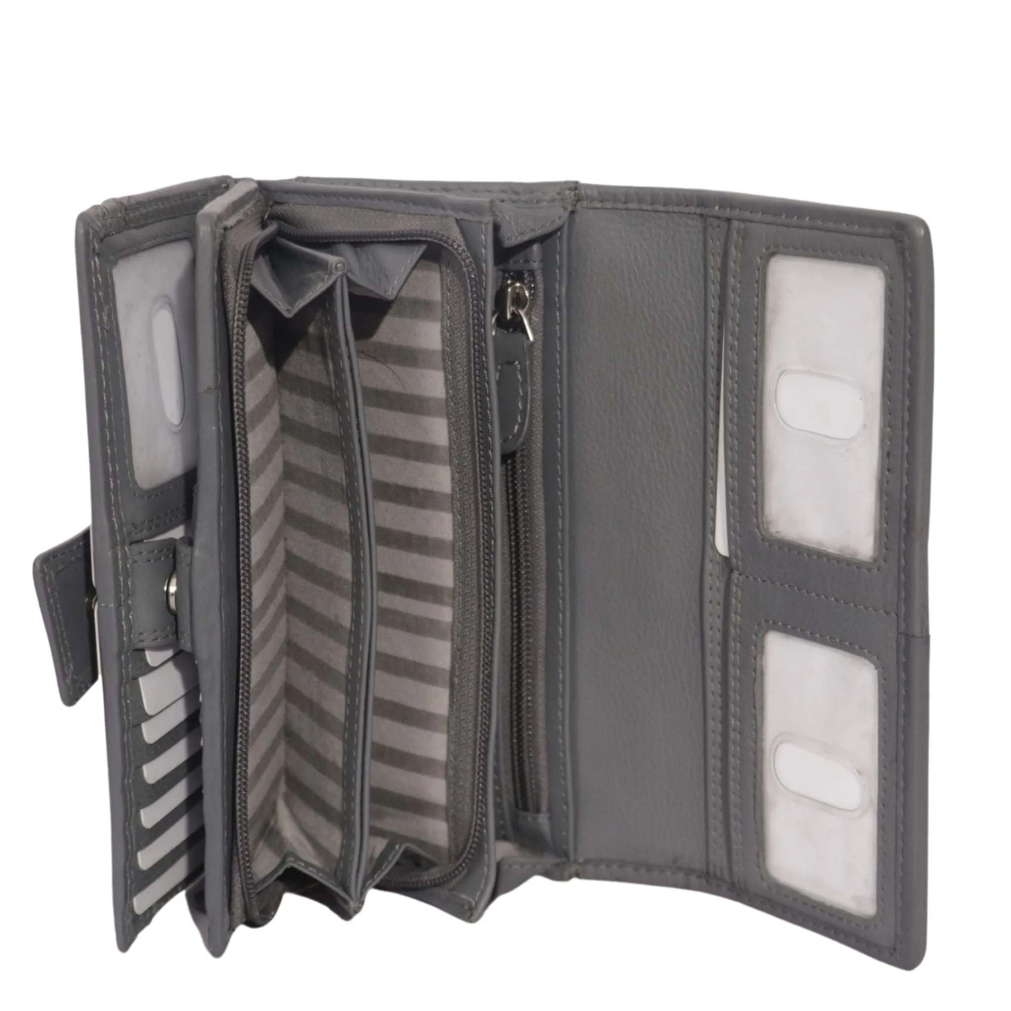 Grey Cenzoni Long Ladies Hairon Purse - ZHLW036CA