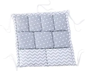 Grey Hanging Diaper Organizer for Baby Bed Crib Wall Bag Multi-pocket Storage Breathable Nappy Bag Organiser Wall Mountable