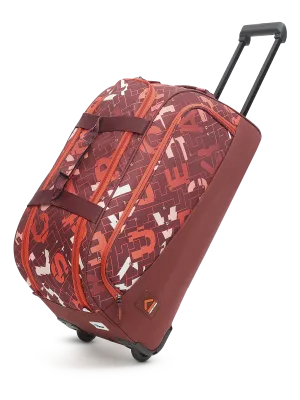 Grid Maroon Large Duffle