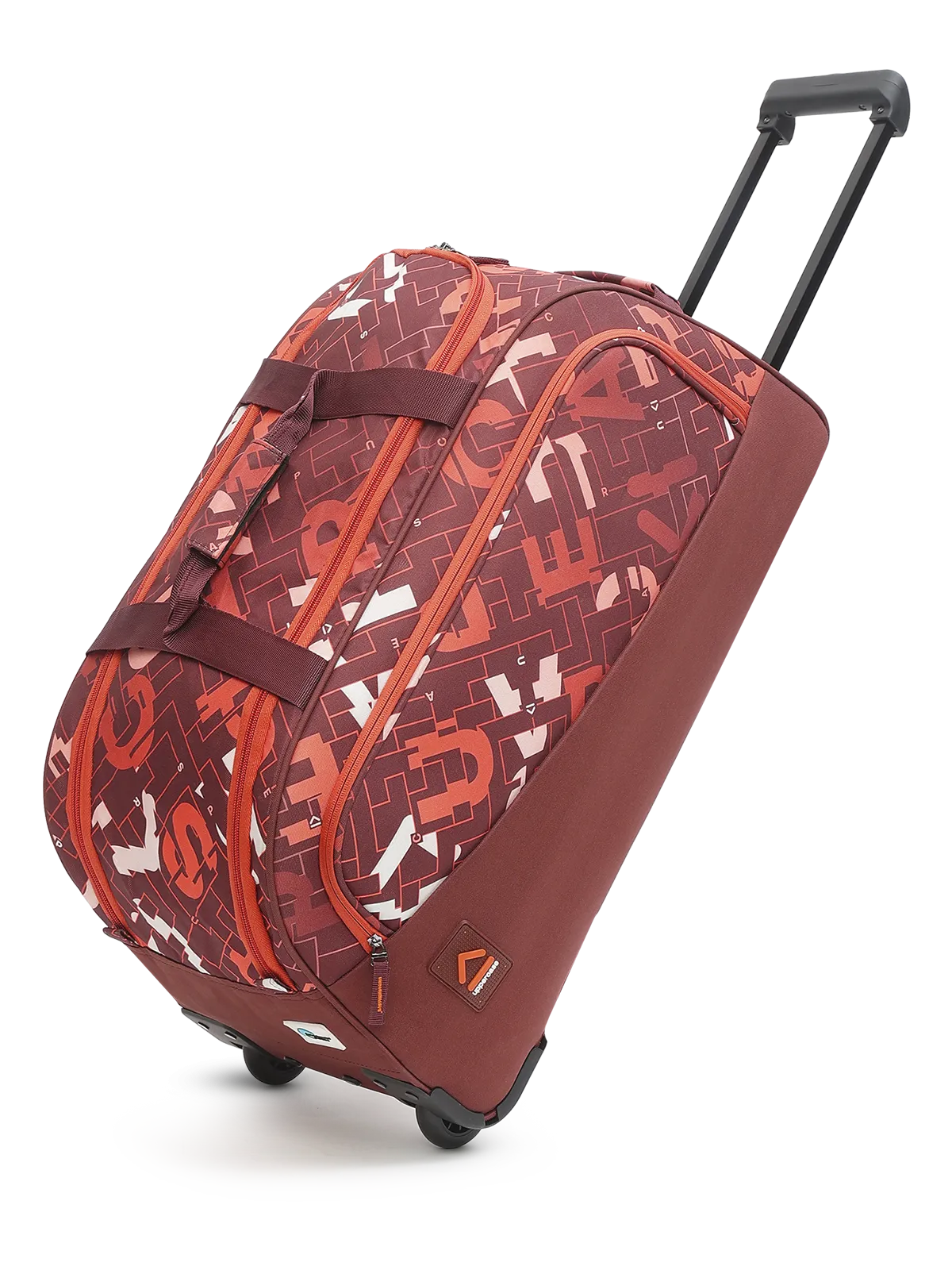 Grid Maroon Large Duffle