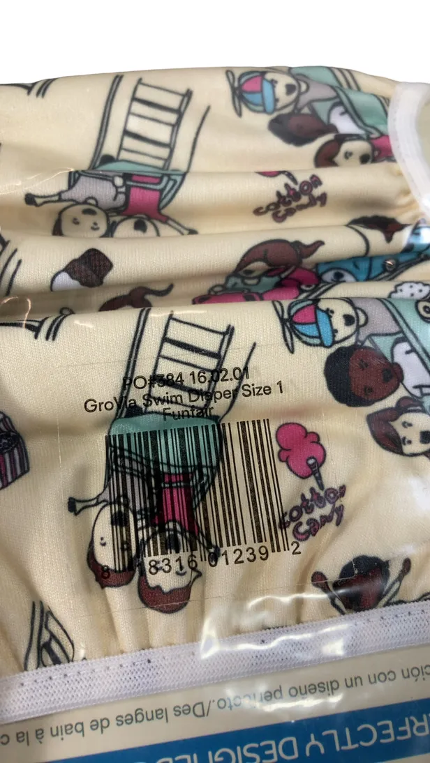 GroVia Swim Diaper, Funfair, Size 1 (10-19lbs), Funfair
