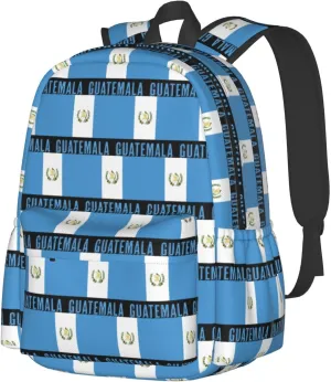 Guatemala Guatemalan Flag Backpack Large Capacity Backpack Lightweight Double Shoulder Bag For Women Men Travel