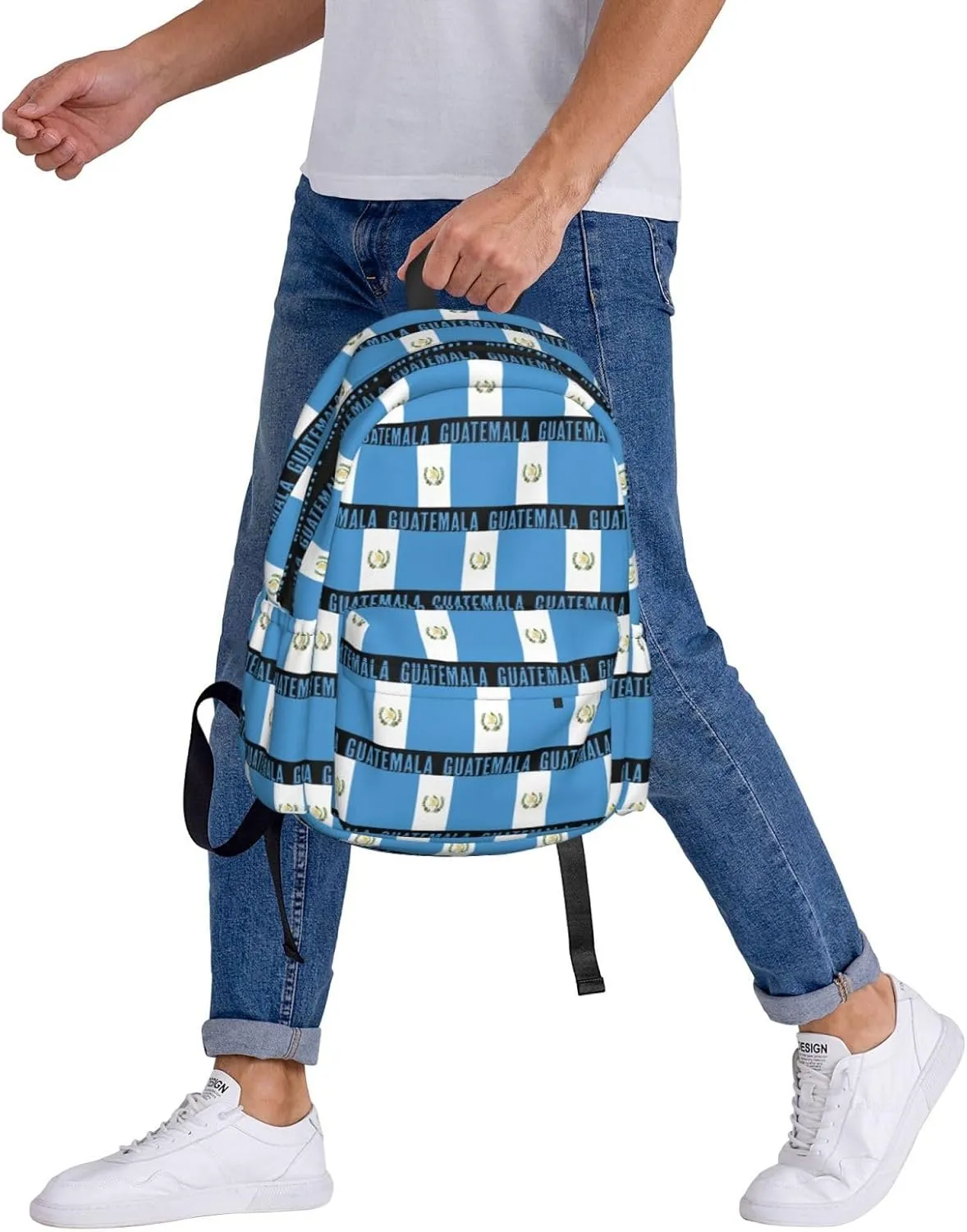 Guatemala Guatemalan Flag Backpack Large Capacity Backpack Lightweight Double Shoulder Bag For Women Men Travel
