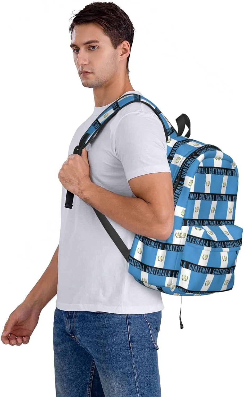 Guatemala Guatemalan Flag Backpack Large Capacity Backpack Lightweight Double Shoulder Bag For Women Men Travel