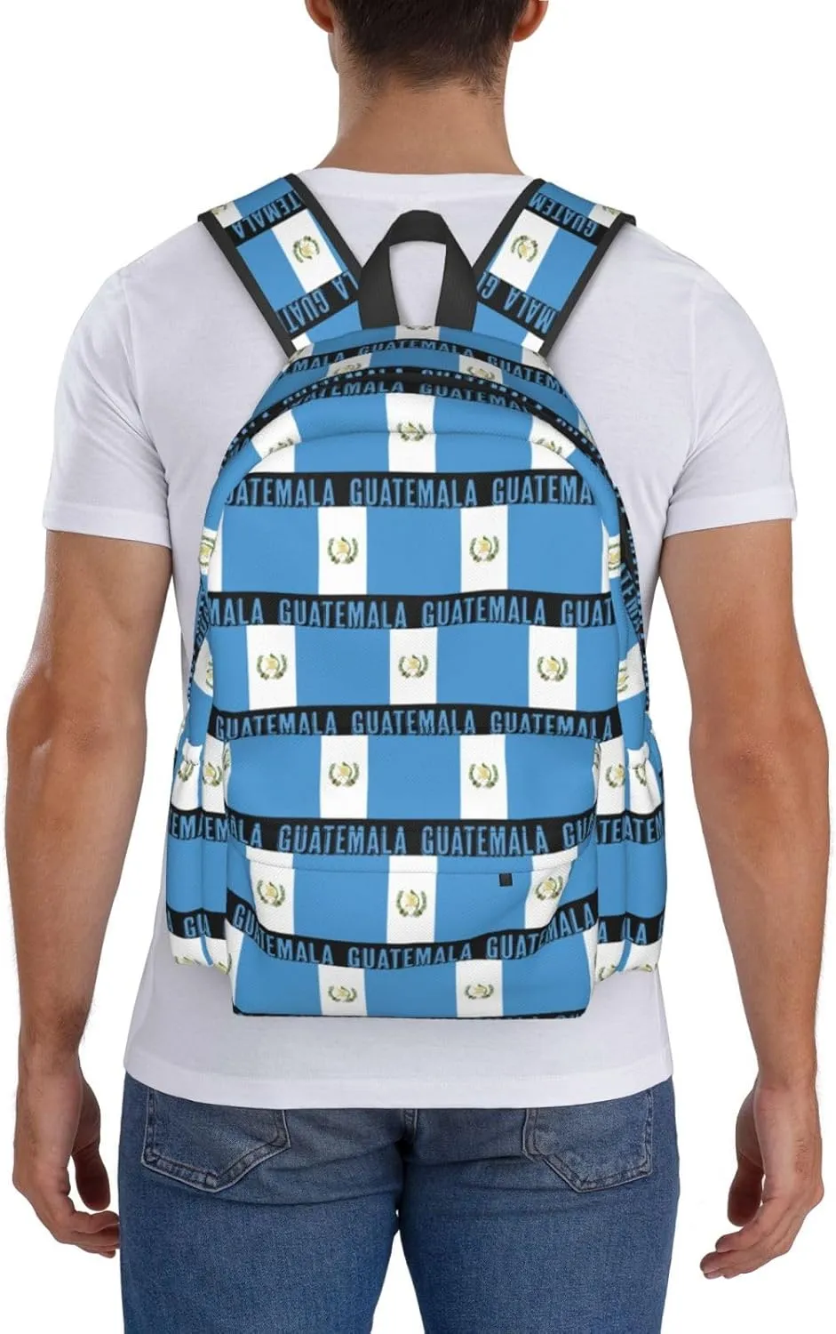 Guatemala Guatemalan Flag Backpack Large Capacity Backpack Lightweight Double Shoulder Bag For Women Men Travel