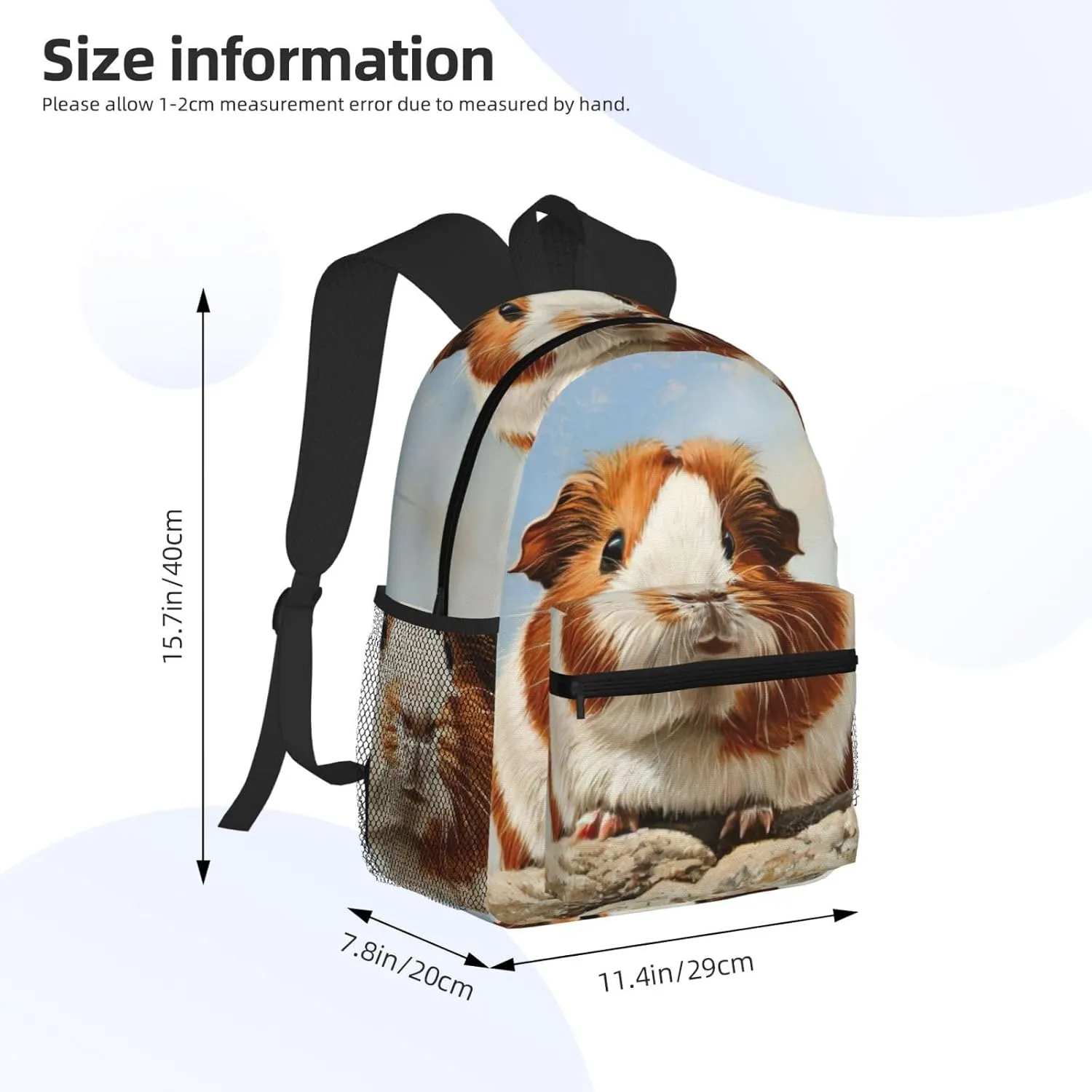 Guinea Pig Men Women Office Laptop Backpack,Work Bag 15.7 Inch Business Travel Bags Large Capacity