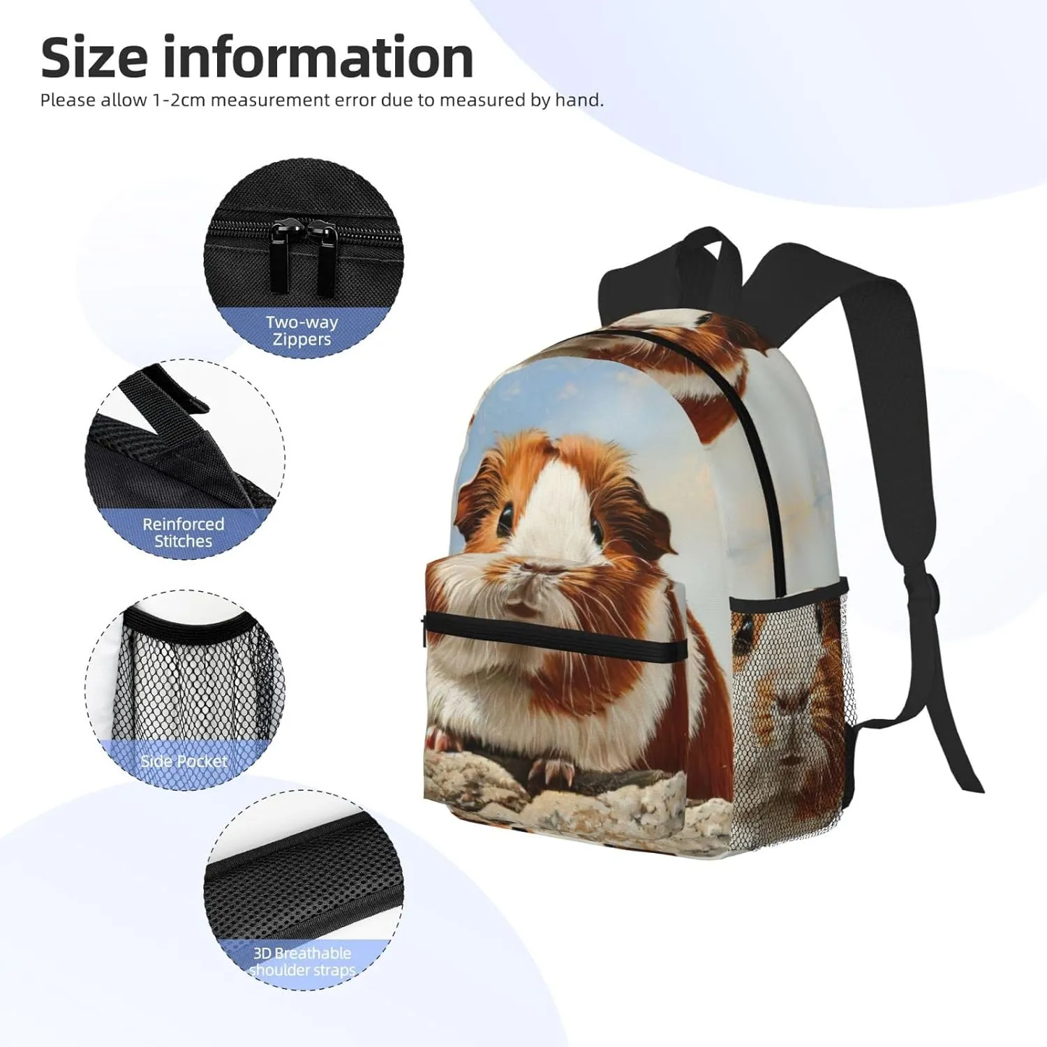 Guinea Pig Men Women Office Laptop Backpack,Work Bag 15.7 Inch Business Travel Bags Large Capacity