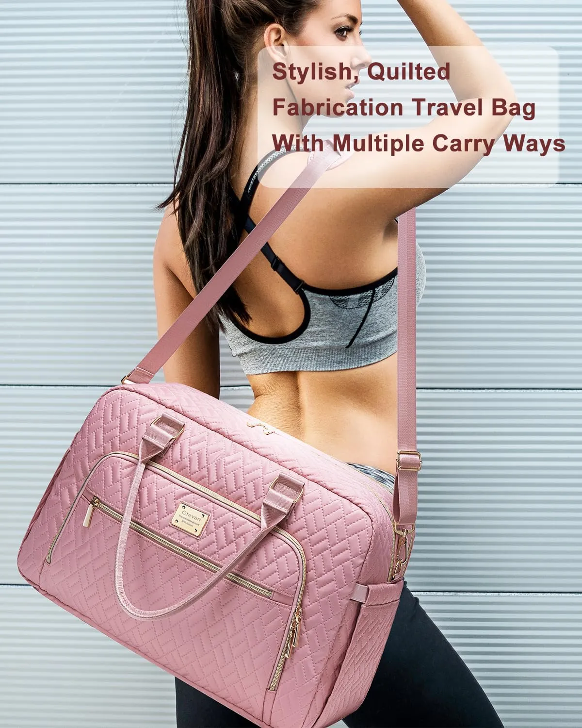 Gym Bag for Women,Travel Duffle Bag for Women,Weekender Overnight Bag with Wet Pocket,Carry On Bag with Toiletry Bag