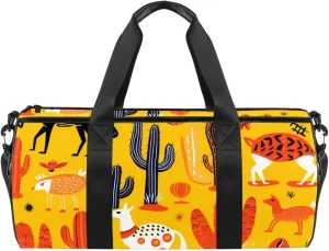 Gym Bags for Men,Travel Duffel Bags for Women,Animal Cartoon Camel Owl,Workout Bag, 17.7x9x9 in, X4ma0bbvtdwt, Ll7s1yzkfwbm