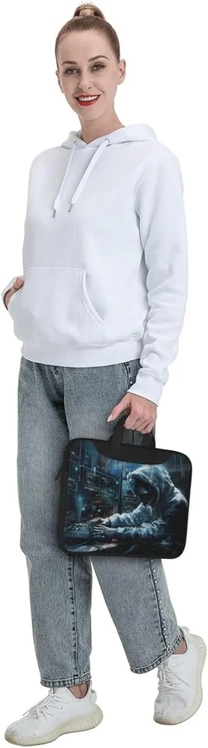 Hacker Attack Print Laptop Bag,Can Use It Freely As A Shoulder Bag,Crossbody Bag,And Briefcase