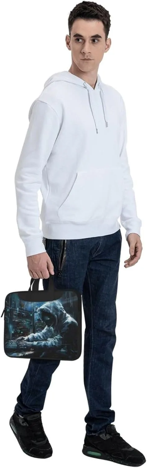 Hacker Attack Print Laptop Bag,Can Use It Freely As A Shoulder Bag,Crossbody Bag,And Briefcase