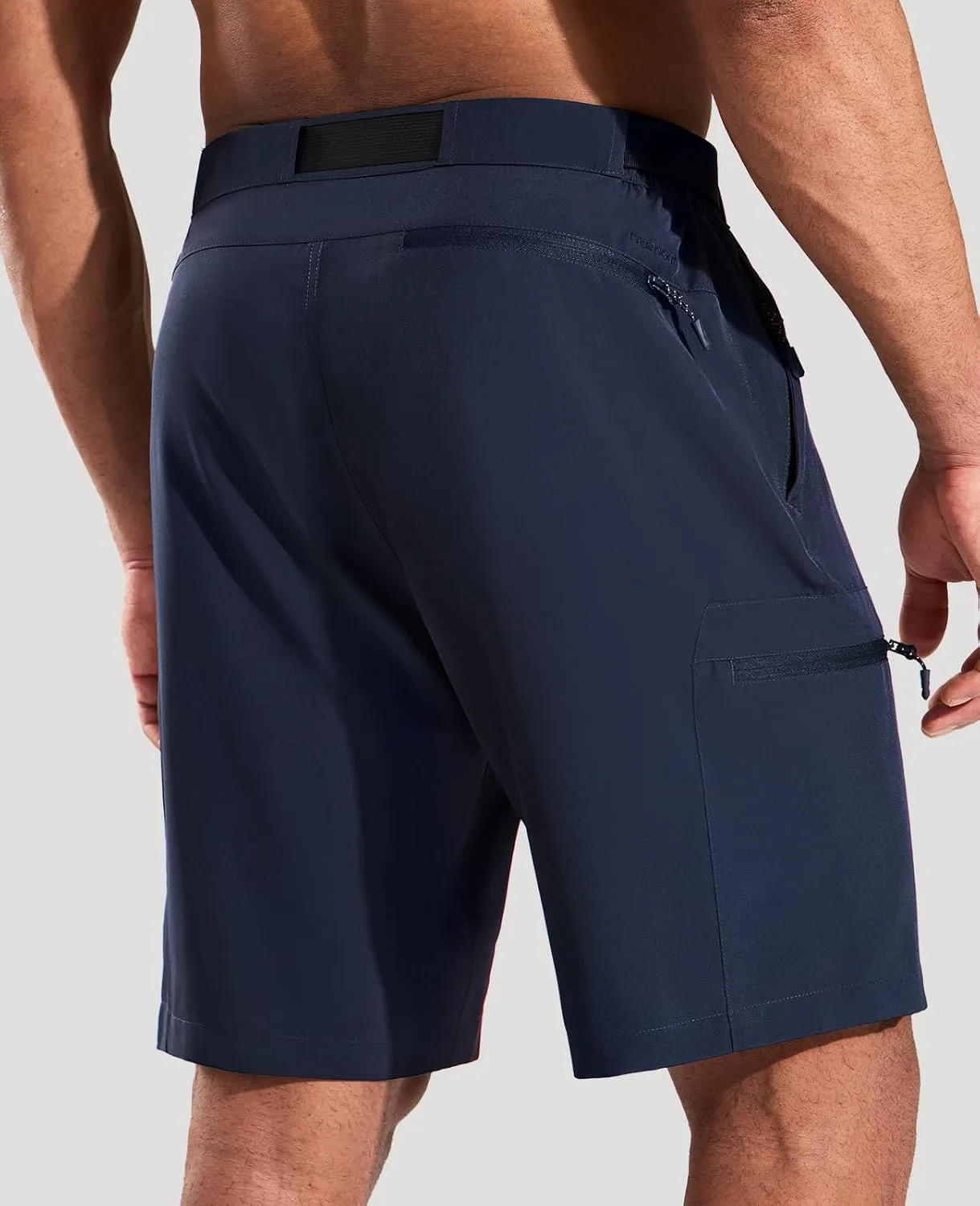 Haimont Men's Quick Dry Hiking Cargo Shorts 9in Lightweight Water Repellent UPF50 Travel Camping Shorts 5 Zipper Pockets