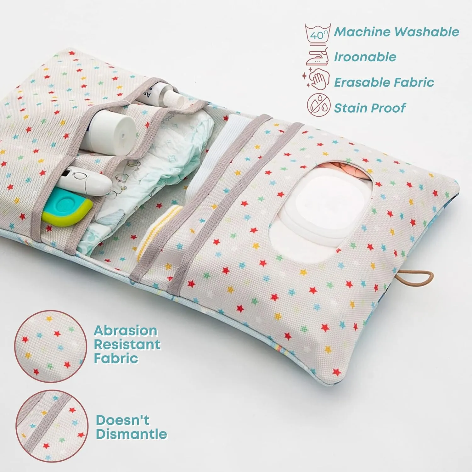 HAMUR Baby Diaper Bag Organizer – Travel-Friendly, Compact & Foldable | Stroller Pouch for Newborn Essentials – Must-Have for Boys & Girls (Dream)