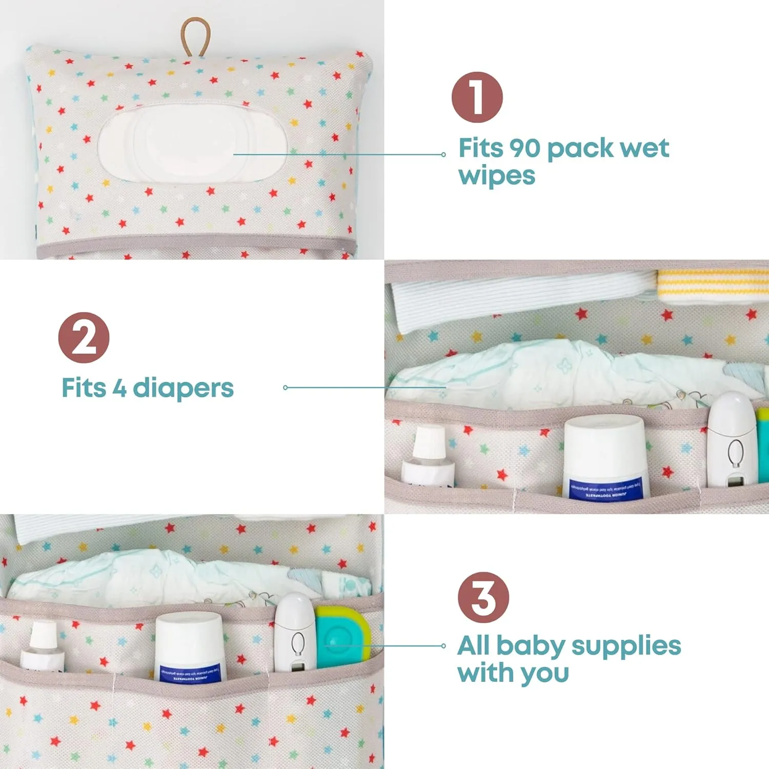 HAMUR Baby Diaper Bag Organizer – Travel-Friendly, Compact & Foldable | Stroller Pouch for Newborn Essentials – Must-Have for Boys & Girls (Dream)