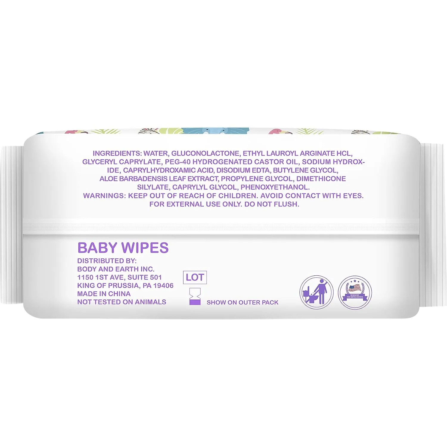 HAPPY BUM Sensitive Water Baby Diaper Wipes, Baby Wipes, Unscented, 4 Flip-top packs (320 Wipes Total)