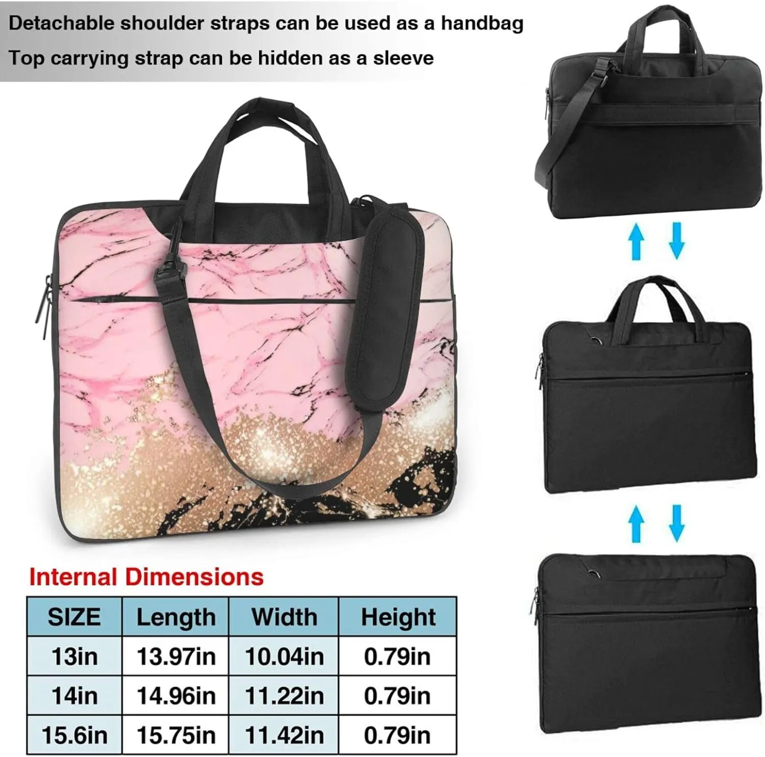 Happy Thanksgiving Pumpkin and Turkey Laptop Bag, Case Shoulder Messenger Bag Briefcase Computer Bag for Men Women