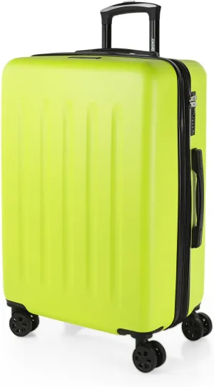 Hard Shell Suitcase Set of 2-4 Double Wheel ABS Luggage Sets 3 Piece with TSA Combination Lock - Resistant and Lightweight Hard Suitcase Set in Small Cabin Size, Medium and Large, Pistachio, M