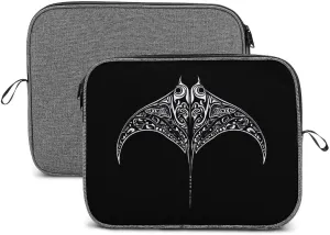 Hawaii Tribal Manta Ray Laptop Sleeve Case Shockproof Protective Carrying Bag Travel Briefcase 14inch