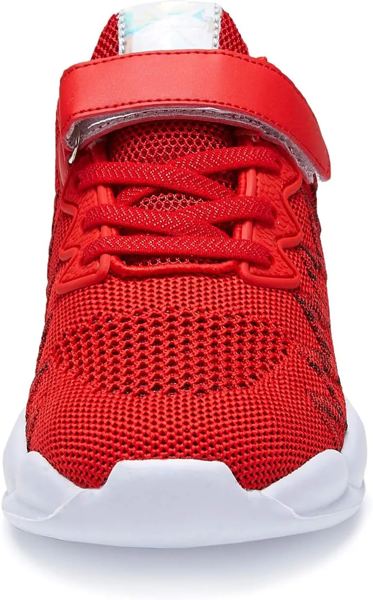 Hetios Kids Shoes Girls Lightweight Athletic Running Shoes Breathable Knit School Sports Shoes (Toddler/Little Kid/Big Kid)