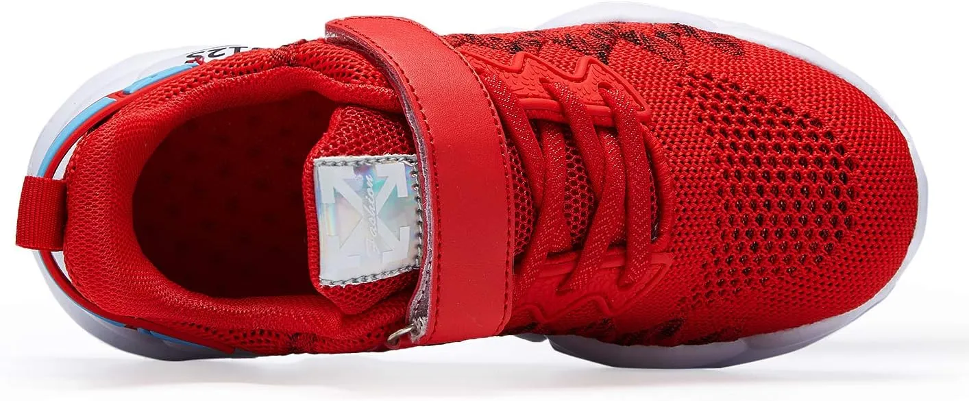 Hetios Kids Shoes Girls Lightweight Athletic Running Shoes Breathable Knit School Sports Shoes (Toddler/Little Kid/Big Kid)