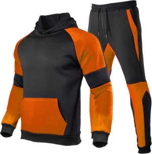 HHGKED Men's Track Suits 2 Piece Set Active Jogging Suits Long Sleeve Sweatsuits Casual Outfits
