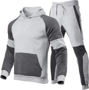 HHGKED Men's Track Suits 2 Piece Set Active Jogging Suits Long Sleeve Sweatsuits Casual Outfits