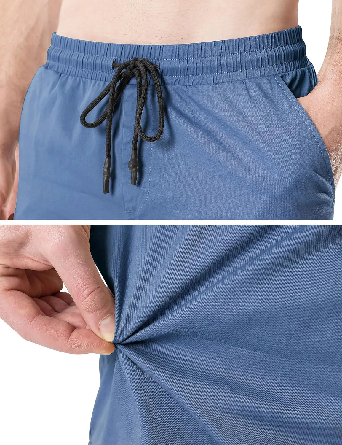 HHZ Men's Drawstring Cargo Shorts Relaxed Fit Shorts with Pockets Work Hiking Summer Athletic Short Men