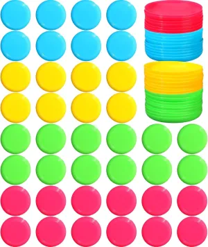 Hiboom Kids Flying Discs 3.4 Inch Mini Classic Flying Disks Bulk Soft Flyer Toy for Outdoor Pets Dog Yard Lawn Games Party Kindergarten Teaching Favors, 4 Colors