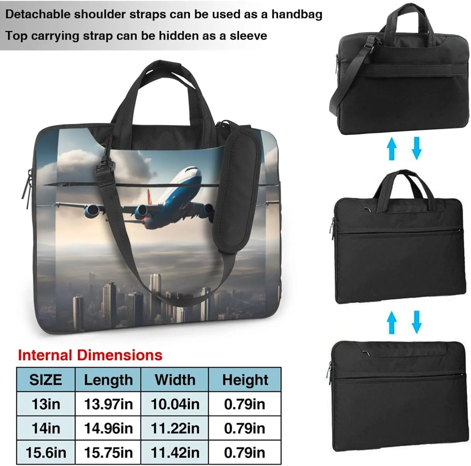 High Altitude Airplane Shockproof Portable Shoulder Laptop Bag For Daily Work Business Meetings