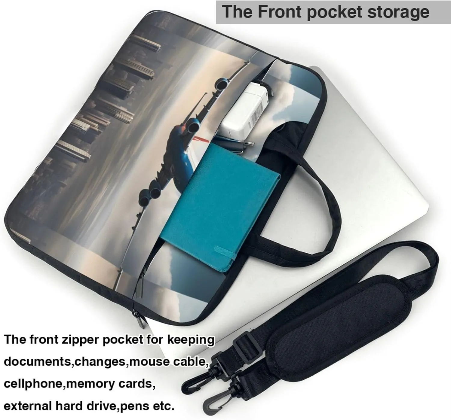High Altitude Airplane Shockproof Portable Shoulder Laptop Bag For Daily Work Business Meetings
