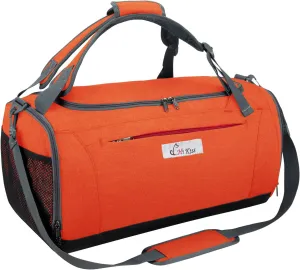 HIKISS Sports Gym Bag Waterproof Duffle Bag 45L with Wet Pocket & Shoes Compartment for Men and Women