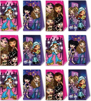 hlelu 12Pcs Cartoon Delicacy Girl Party Party Favor Gift Bags Cartoon Girl Birthday Party Decorations for Girls Party Supplies, Inches