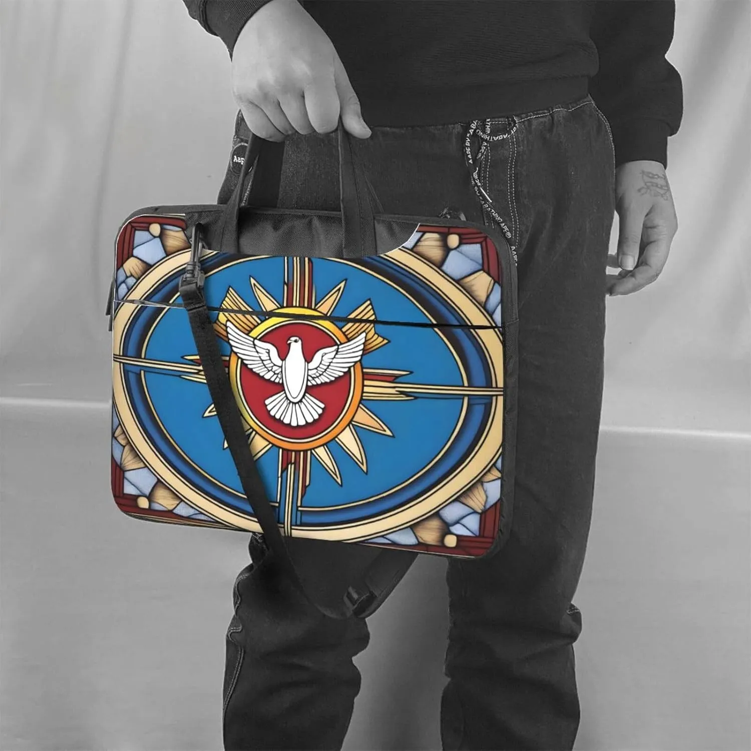 holy spirit christia Printing Laptop Bag - with Soft Interior, Multiple Pockets - Ideal for Men, Travel and Business