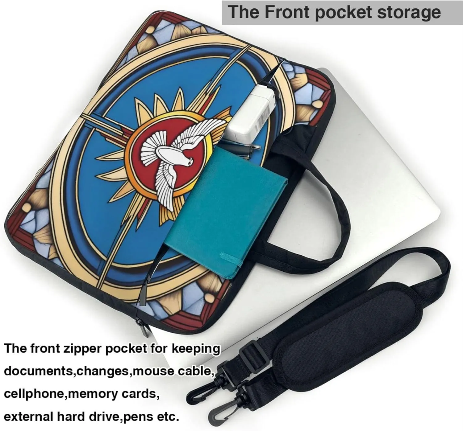 holy spirit christia Printing Laptop Bag - with Soft Interior, Multiple Pockets - Ideal for Men, Travel and Business