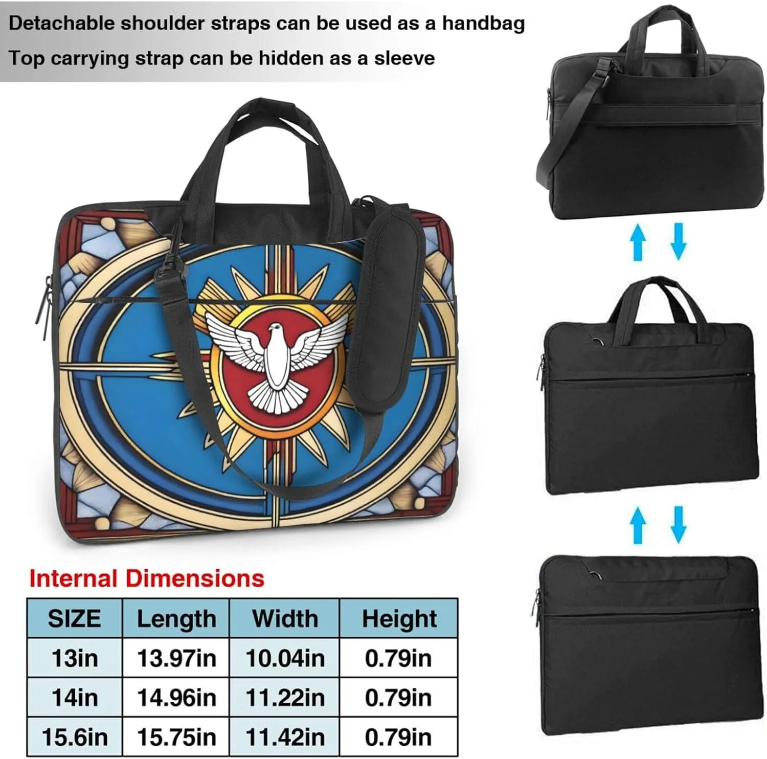 holy spirit christia Printing Laptop Bag - with Soft Interior, Multiple Pockets - Ideal for Men, Travel and Business
