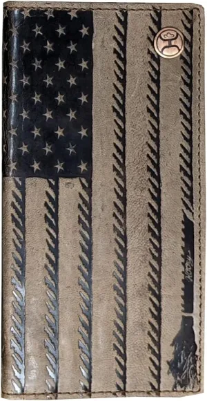 HOOEY Leather Men’s Western Rodeo Wallet (Liberty Rope - Brown)