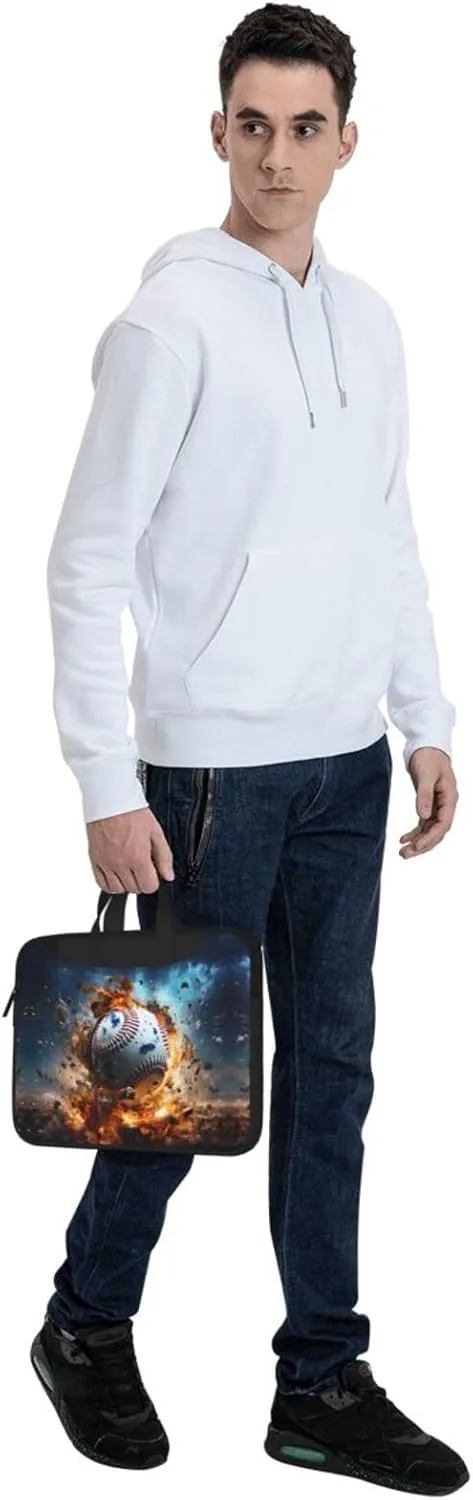 Hot Baseball Pattern Laptop Bag - with Soft Interior, Multiple Pockets - Ideal for Men, Travel and Business