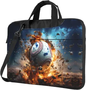 Hot Baseball Pattern Laptop Bag - with Soft Interior, Multiple Pockets - Ideal for Men, Travel and Business