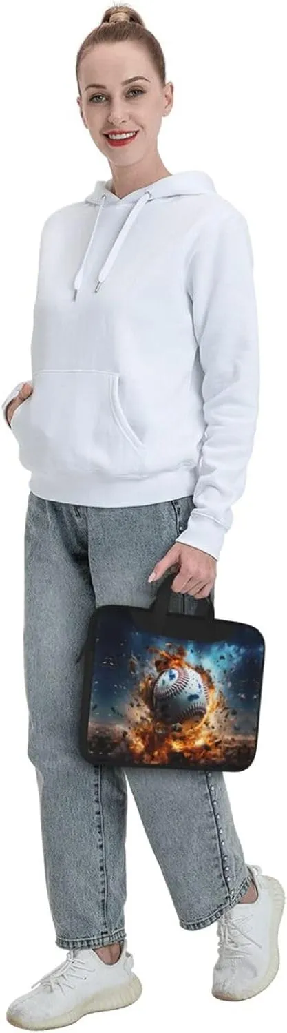 Hot Baseball Pattern Laptop Bag - with Soft Interior, Multiple Pockets - Ideal for Men, Travel and Business
