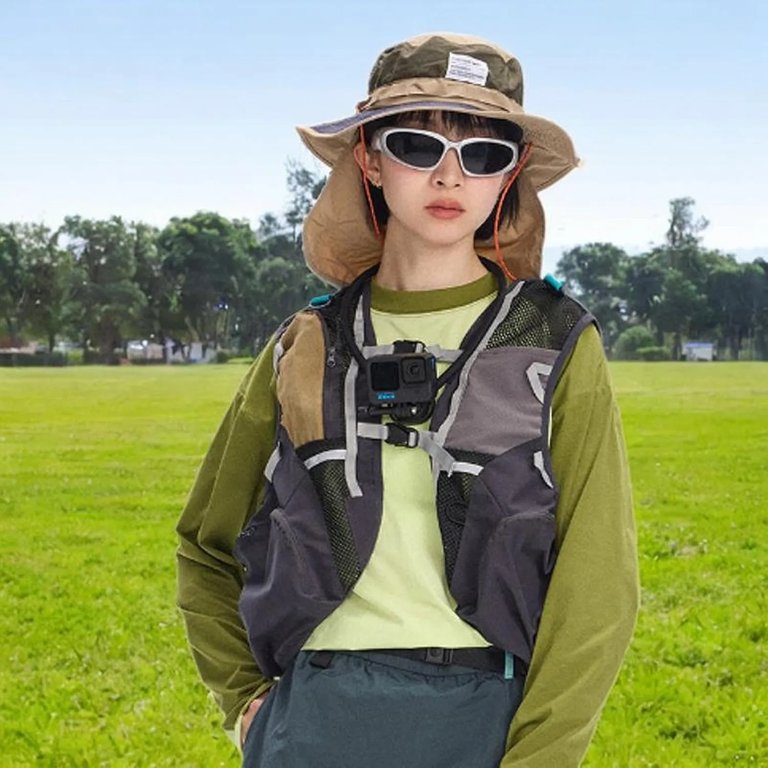 Hydration Vest for Men Women,Sport Bag,Breathable Running Gear Running Vest Water Backpack for Hiking Biking Cycling Climbing