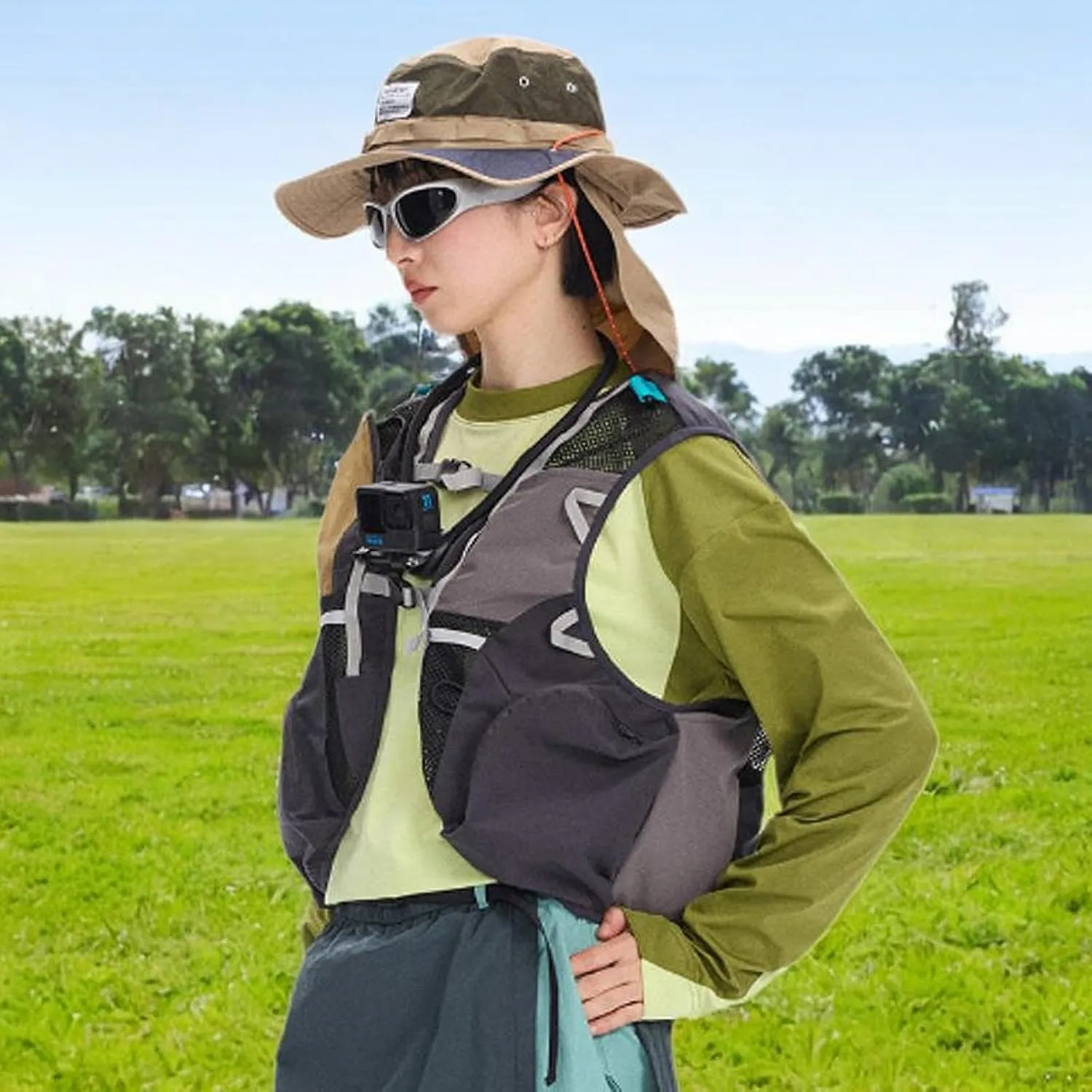 Hydration Vest for Men Women,Sport Bag,Breathable Running Gear Running Vest Water Backpack for Hiking Biking Cycling Climbing