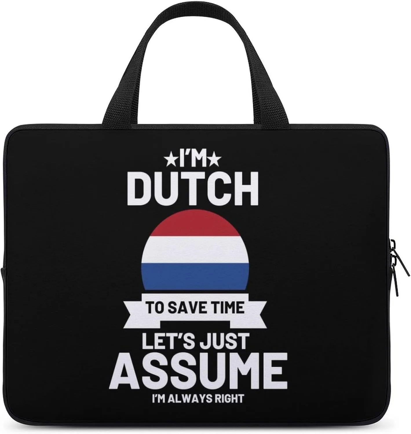 I Am Dutch Dutch Flag Laptop Bag Laptop Case Computer Messenger Bag with Adjustable Shoulder Strap