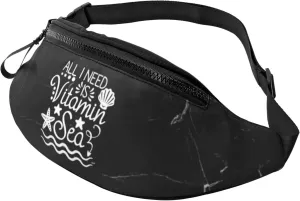 I Need Vitamin Sea Crossbody fanny pack for men and women, ideal for travel, sports and running